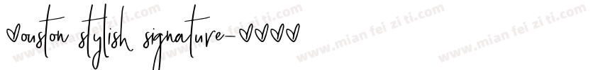 Houston stylish signature字体转换